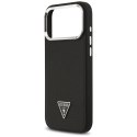 Etui Guess Grained Triangle Logo Mag Safe do i Phone 17 Pro Max czarny