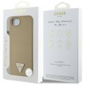 Etui Guess Grained Triangle Mag Safe do i Phone 16e brązowy