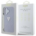 Etui Guess Hot Stamp 4G Pattern Triangle Metal Logo do i Phone 16 fioletowy