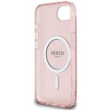 Etui Guess IML Glitter Circle Mag Safe do i Phone 16e różowy