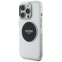 Etui Guess IML Metal Colo red Circle Classic Logo Mag Safe do i Phone 16 Pro czarny