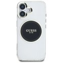 Etui Guess IML Metal Colo red Circle Classic Logo Mag Safe do i Phone 16 czarny