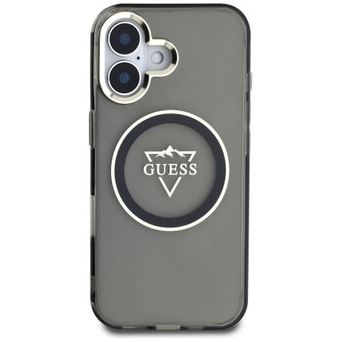 Etui Guess IML Metal Mountain Logo Mag Safe do i Phone 16 czarny