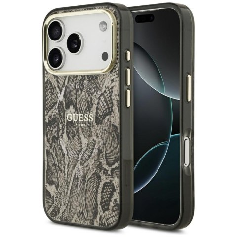 Etui Guess Python Pattern Mag Safe do i Phone 17 Pro brązowy