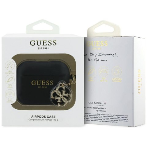 Etui Guess Silicone 4G Charm do Air Pods Pro 3 czarny