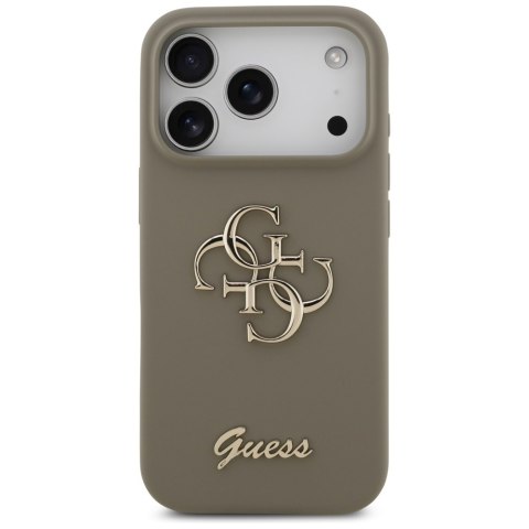 Etui Guess Silicone Big 4G Script do i Phone 17 Pro brązowy