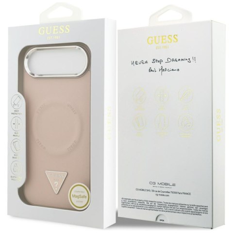 Etui Guess Triangle Logo Mag Safe do i Phone Air różowy
