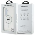 Etui Karl Lagerfeld Button Choupette Head Printed Logo Mag Safe do Samsung Galaxy S25 biały