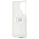 Etui Karl Lagerfeld Button Karl Head Printed Logo Mag Safe do Samsung Galaxy S25 Ultra biały