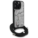 Etui Karl Lagerfeld Crossbody Grained Pattern & Logo do i Phone 16 Pro szary