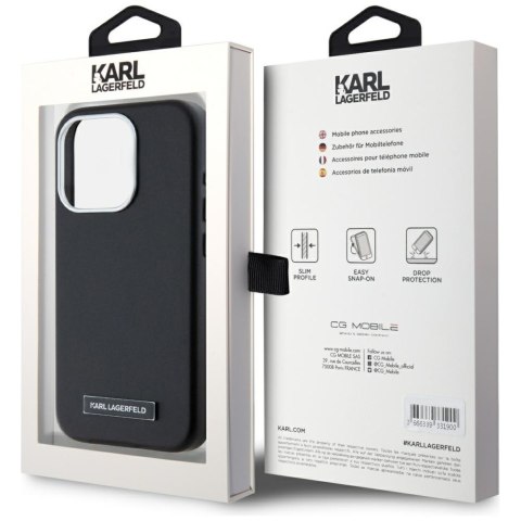 Etui Karl Lagerfeld FW Metal Plate Mag Safe do i Phone 15 Pro Max czarny