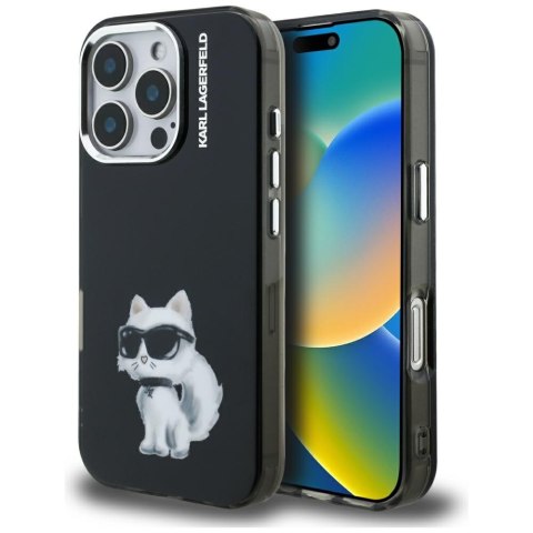 Etui Karl Lagerfeld IML Aquarelle Choupette & Logo do i Phone 16 Pro Max czarny
