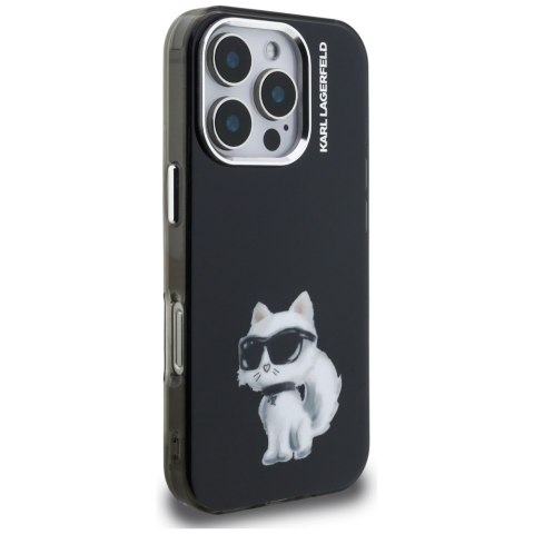 Etui Karl Lagerfeld IML Aquarelle Choupette & Logo do i Phone 16 Pro Max czarny