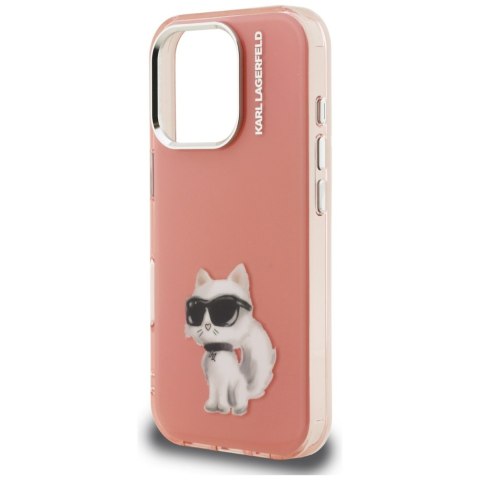 Etui Karl Lagerfeld IML Aquarelle Choupette & Logo do i Phone 16 Pro Max różowy