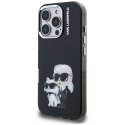 Etui Karl Lagerfeld IML Aquarelle Karl & Choupette & Logo do i Phone 16 Pro czarny