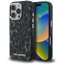 Etui Karl Lagerfeld IML Leopard Pattern Mag Safe do i Phone 16 Pro czarny