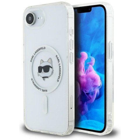 Etui Karl Lagerfeld IML Metal Choupette Head Mag Safe do i Phone 16e biały
