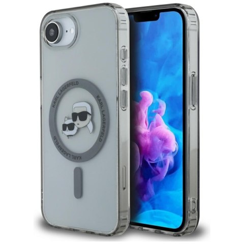 Etui Karl Lagerfeld IML Metal Karl & Choupette Heads Mag Safe do i Phone 16e czarny
