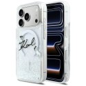 Etui Karl Lagerfeld Liquid Glitter Karl Script Logo Mag Safe do i Phone 17 Pro przezroczysty
