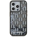 Etui Karl Lagerfeld Liquide Glitter Monogram Gradient do i Phone 15 Pro czarny