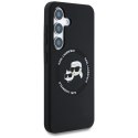 Etui Karl Lagerfeld Silicone Double Heads And Circle Mag Safe do Samsung Galaxy S25+ czarny