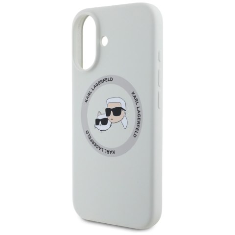 Etui Karl Lagerfeld Silicone Double Heads And Circle Mag Safe do i Phone 16 beżowy