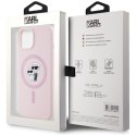 Etui Karl Lagerfeld Silicone Karl&Choupette Mag Safe do i Phone 15 różowy