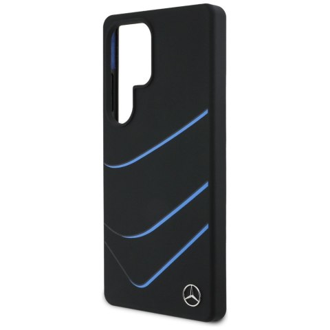 Etui Mercedes Silicone Contrasted Curves Mag Safe do Samsung Galaxy S25 Ultra czarny