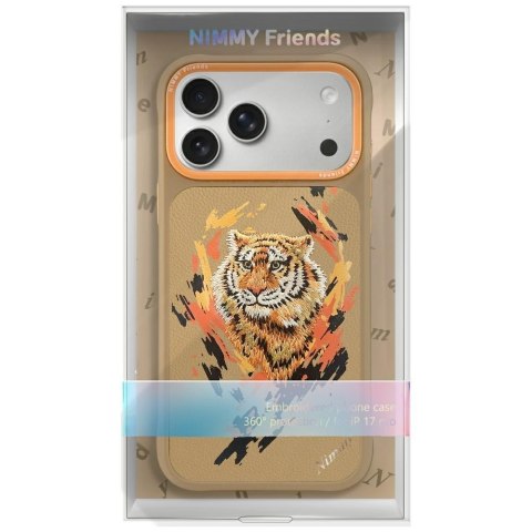 Etui Nimmy Tygrys Mag Safe do i Phone 17 Pro jasnobrązowy