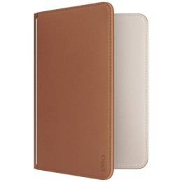 Etui na paszport UNIQ Belmont z Apple Find My blokada RFID karmelowy beżowy