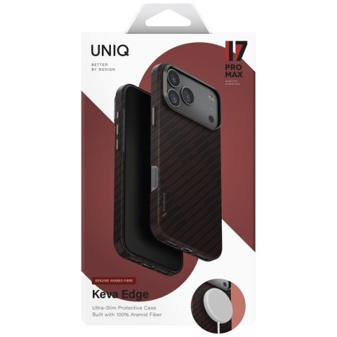 Etui UNIQ Keva EDGE do i Phone 17 Pro Max Magclick Charging pomarańczowy