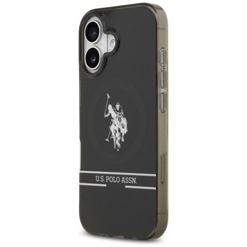 Etui US Polo DH and Bottom Stripe Logo Mag Safe do i Phone 17 czarny