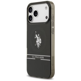 Etui US Polo DH and Bottom Stripe Logo Mag Safe do i Phone 17 Pro Max czarny