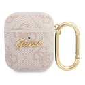 Guess GUA24GSMP Air Pods 1/2 cover różowy/pink 4G Script Metal Collection