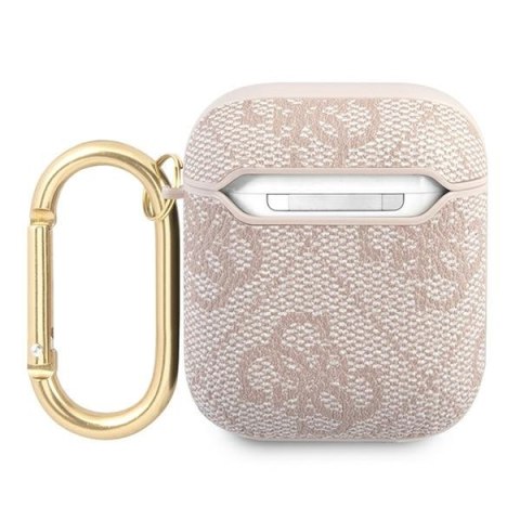 Guess GUA24GSMP Air Pods 1/2 cover różowy/pink 4G Script Metal Collection