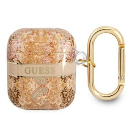 Guess GUA2HHFLD Air Pods 1/2 cover złoty/gold Paisley Strap Collection