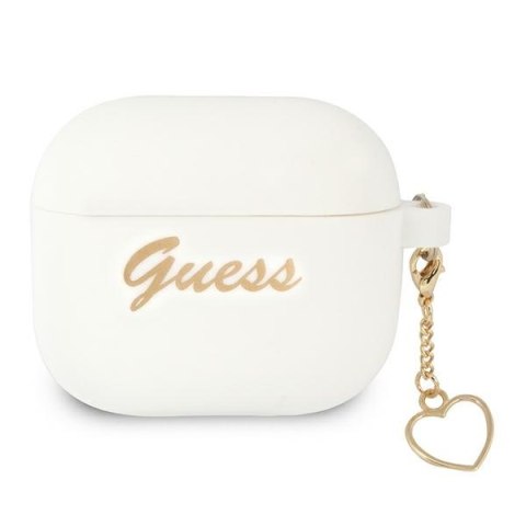 Guess GUA3LSCHSH Air Pods 3 cover biały/white Silicone Charm Heart Collection