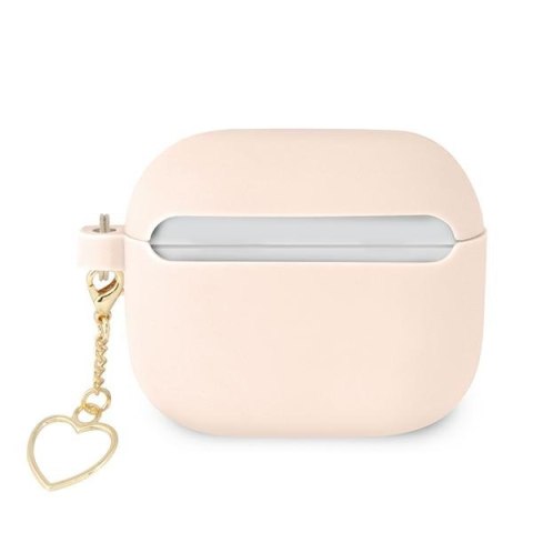 Guess GUA3LSCHSP Air Pods 3 cover różowy/pink Silicone Charm Heart Collection