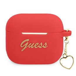 Guess GUA3LSCHSR Air Pods 3 cover czerwony/red Silicone Charm Heart Collection