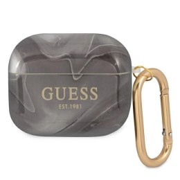 Guess GUA3UNMK Air Pods 3 cover czarny/black Marble Collection