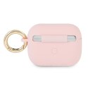Guess GUAPSSSI Air Pods Pro cover różowy/pink Silicone Vintage Script