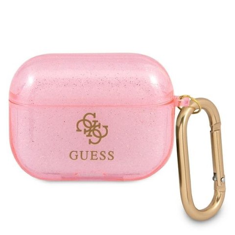 Guess GUAPUCG4GP Air Pods Pro cover różowy/pink Glitter Collection