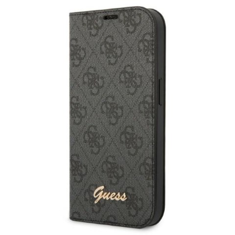 Guess GUBKP14SHG4SHK i Phone 14 / 15 / 136.1" czarny/black book 4G Vintage Gold Logo