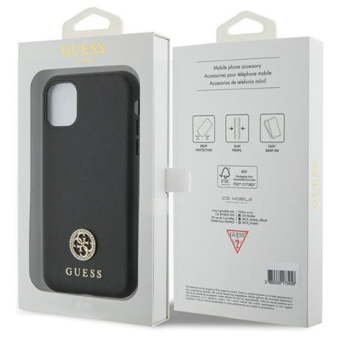 Guess GUHCN61PS4DGPK i Phone 11 / Xr 6.1" czarny/black hardcase Strass Metal Logo