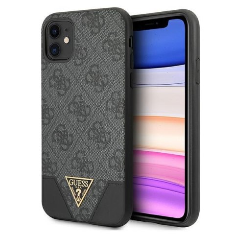 Guess GUHCN61PU4GHBK i Phone 11 6,1" / Xrszary/grey hardcase 4G Triangle Collection