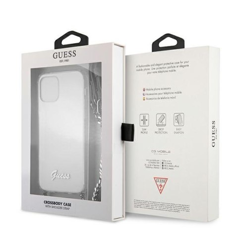 Guess GUHCP12LKC4GSSI i Phone 12 Pro Max 6,7" Transparent hardcase 4G Silver Chain