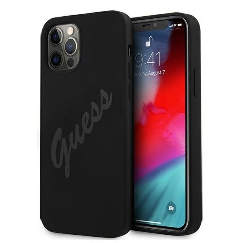 Guess GUHCP12LLSVSBK i Phone 12 Pro Max 6,7" czarny/black hardcase Script Vintage