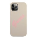 Guess GUHCP12LLSVSGP i Phone 12 Pro Max6,7" szaro różowy/grey pink hardcase Silicone Vintage