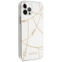 Guess GUHCP12LPCUCHWH i Phone 12 Pro Max 6,7" biały/white hardcase Gold Chain Collection