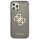Guess GUHCP12LPCUGL4GBK i Phone 12 Pro Max 6,7" czarny/black hard case Glitter 4G Big Logo